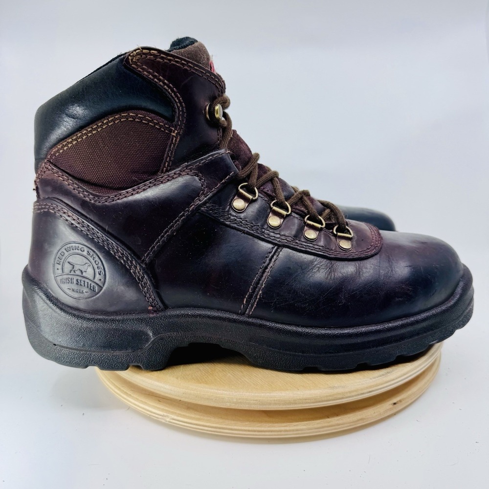 Irish Setter Ely Hiker Work Boots Mens 9 EE extra wide Brown Steel Toe 6 Inch